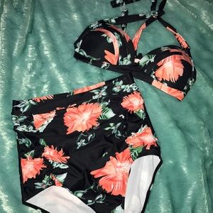 High waisted bikini set